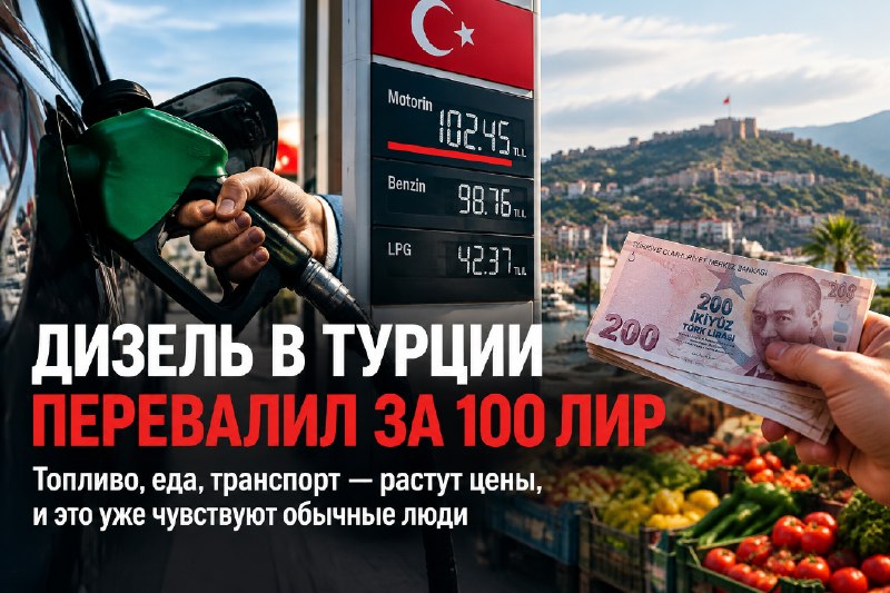 Дизель в Турции: 100 лир за литр