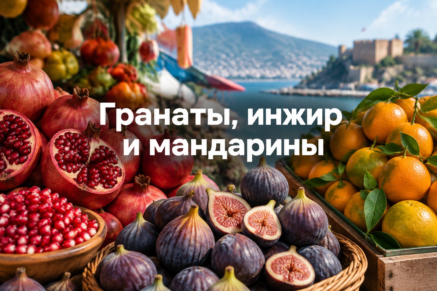 Базары Аланьи: гранаты, инжир и мандарины