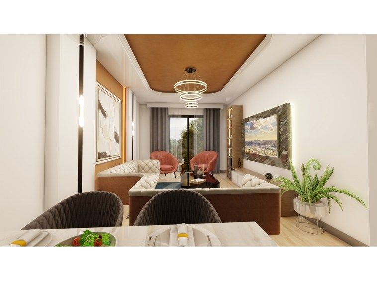 Новые квартиры разных планировок в Махмутларе - Аланья