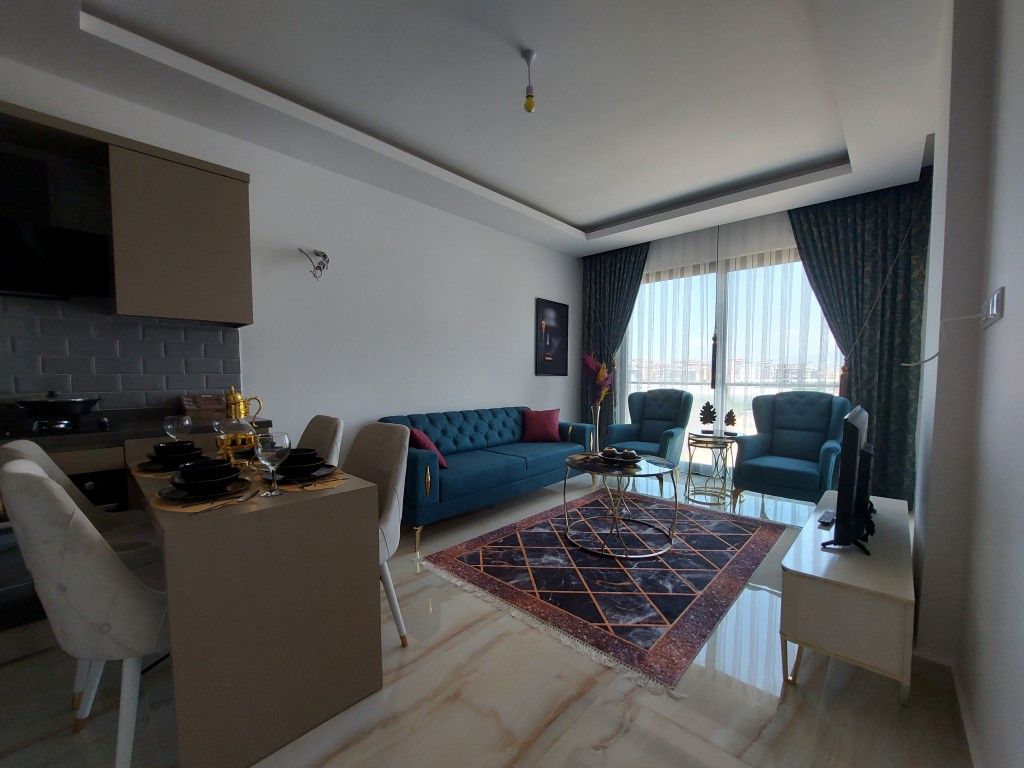 Новая квартира 1+1 в Каргыджаке с мебелью и техникой