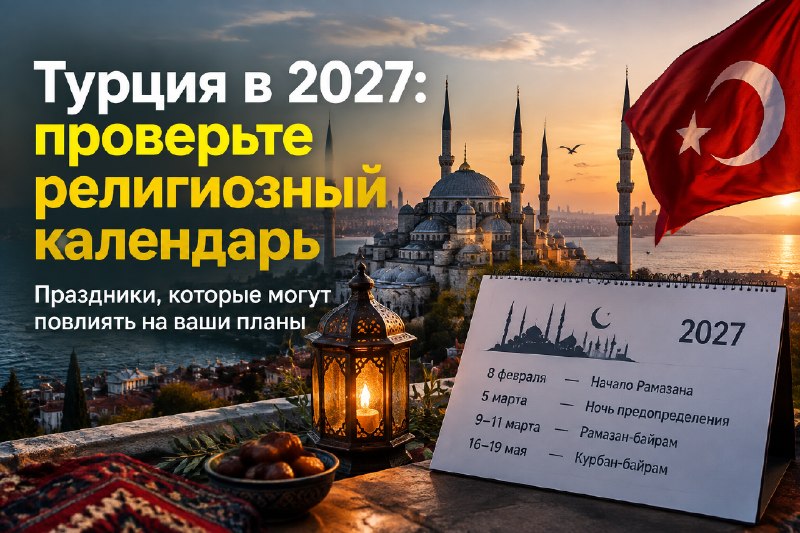 Рамазан и Курбан-байрам в Турции 2027