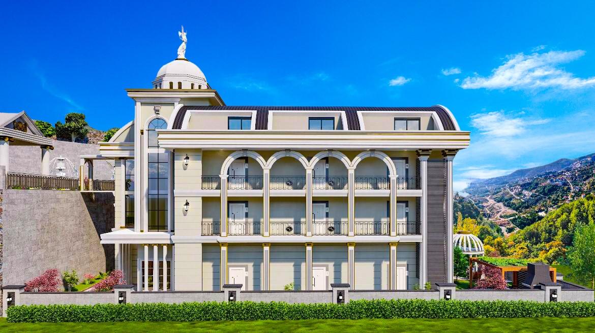 Новый малоэтажный комплекс с видом на всю Аланию, район Бекташ