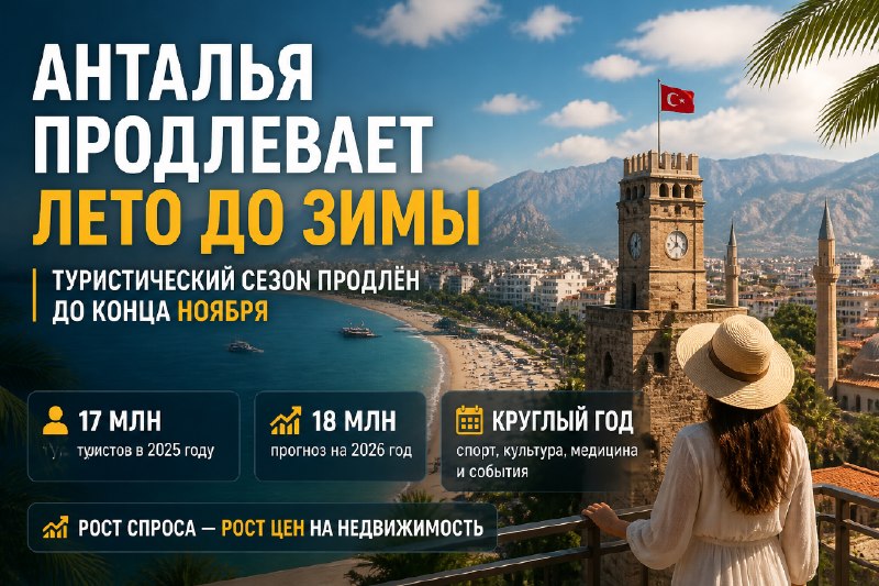 Анталия продлевает сезон до ноября