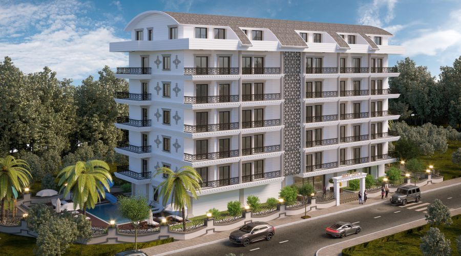 Новые квартиры разных планировок в Махмутларе