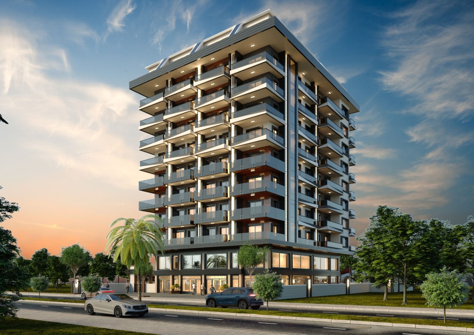 Новые апартаменты 1+1 в строящемся комплексе - Махмутлар