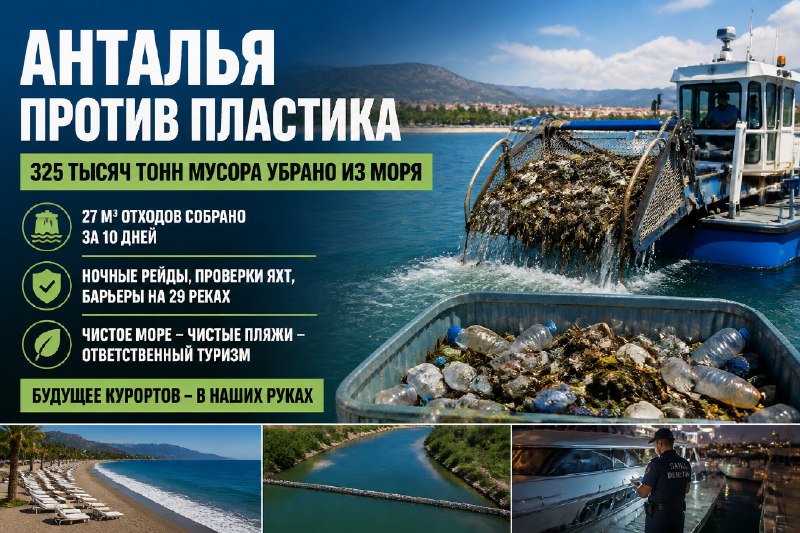 Анталья борется с пластиком: чистые пляжи